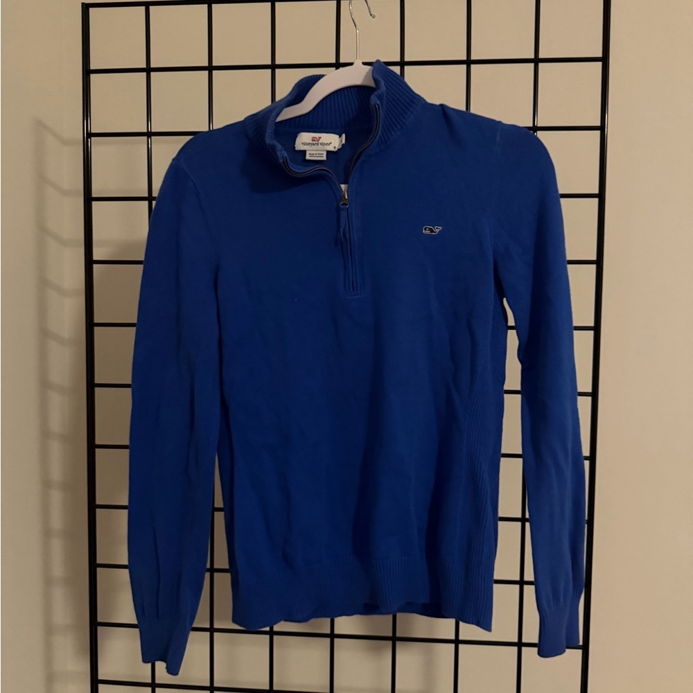 Kids Blue Half-Zip Sweater